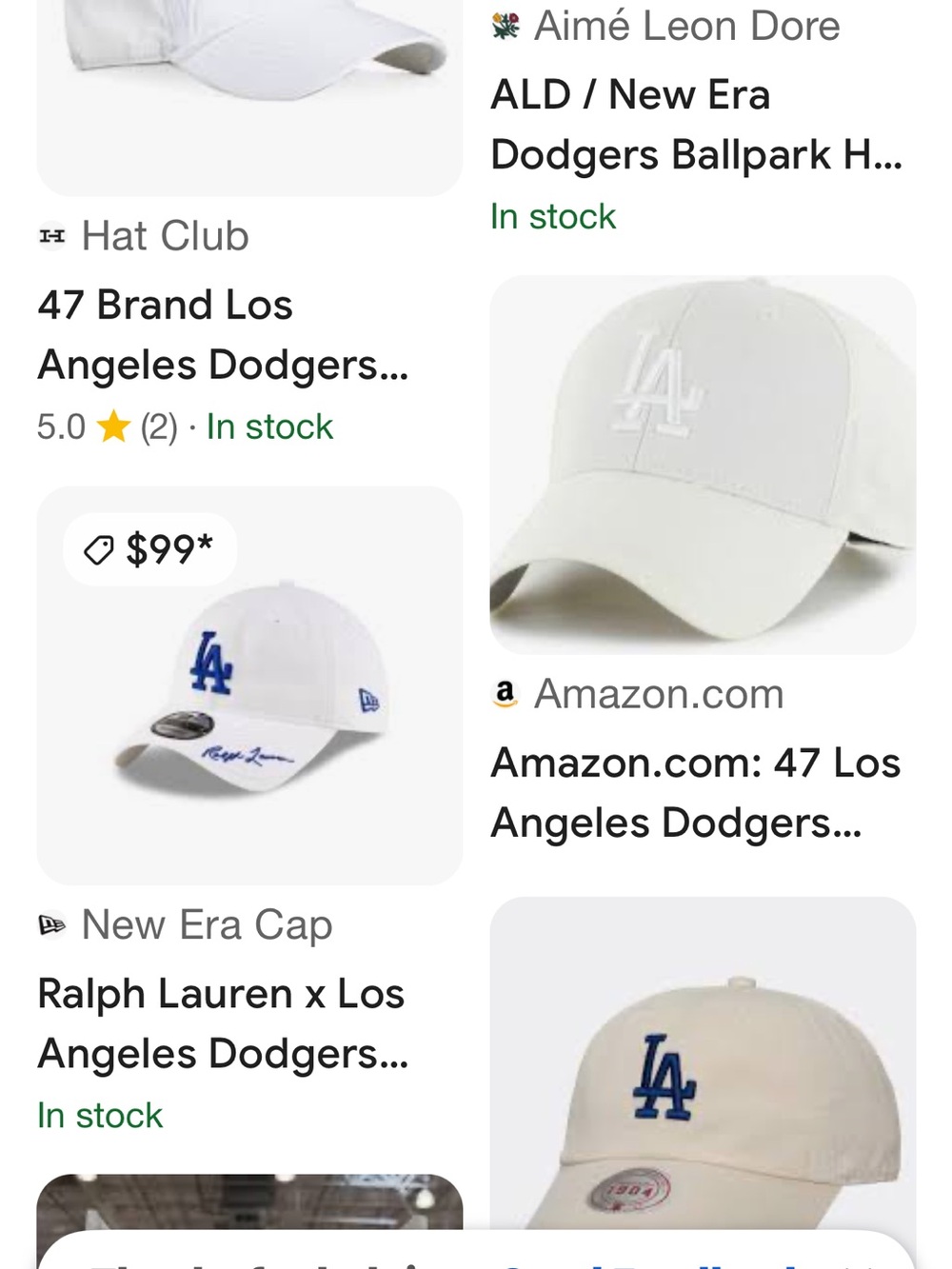 #2372**New Era White and Blue LA Quilted Trucker Cap - Picture 7 of 17
